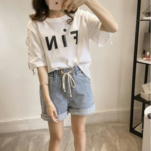 T-shirt women's short-sleeved 2023 summer new style student loose Korean version ulzzang clothes retro Hong Kong style tops - Image 3