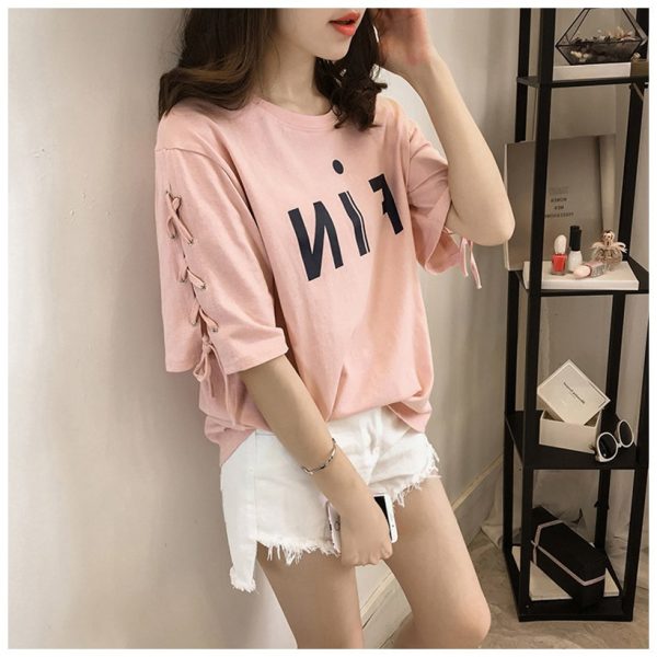 T-shirt women's short-sleeved 2023 summer new style student loose Korean version ulzzang clothes retro Hong Kong style tops - Image 6