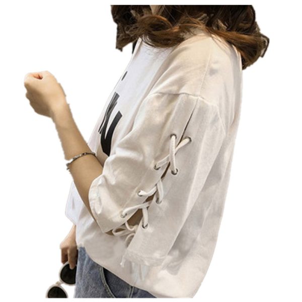 T-shirt women's short-sleeved 2023 summer new style student loose Korean version ulzzang clothes retro Hong Kong style tops - Image 5