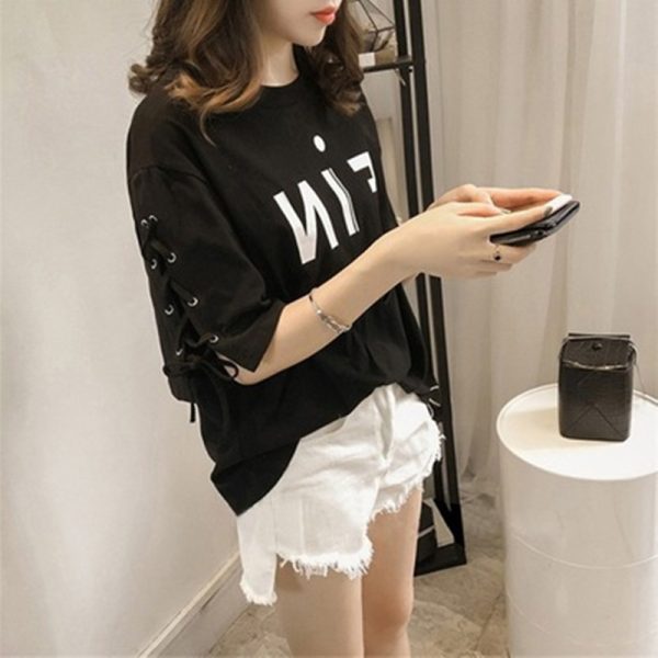 T-shirt women's short-sleeved 2023 summer new style student loose Korean version ulzzang clothes retro Hong Kong style tops - Image 2