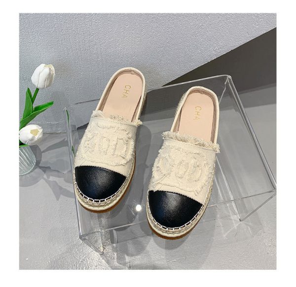 Fisherman shoes women's 2023 new summer Europe station casual flat toe semi-slippers small fragrance wind net red single shoe tide - Image 25