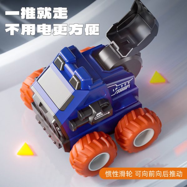 New children's press engineering vehicle toy little boy excavator launch rocket throwing stone fall resistant inertia toy car - Image 4