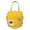 自采10.01Single shoulder women's crossbody bag cartoon cute large capacity handbag multi-purpose teddy bear style canvas student bag tutorial bag - Image 5