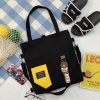 自采10.01Single shoulder women's crossbody bag cartoon cute large capacity handbag multi-purpose teddy bear style canvas student bag tutorial bag - Image 4