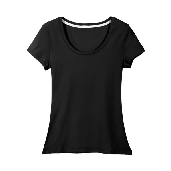 Pure cotton white short sleeved t-shirt women's slim fit summer women's clothing 2023 new item base t-shirt half sleeved tight top - Image 5