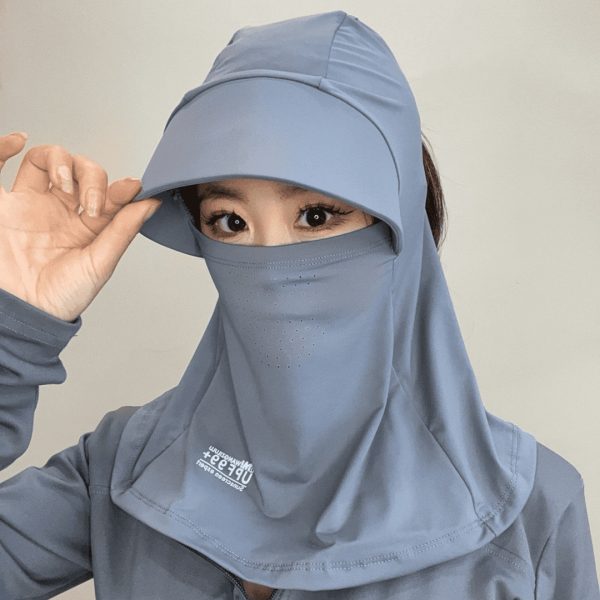 Full face sun hat for children, summer sun hat, UV protection, outdoor cycling, neck protection, face mask, sun hat for men