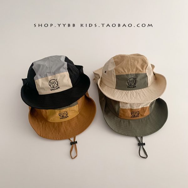 Children's Outdoor Sunscreen and Sunshade Hat Spring/Summer Thin Design for Boys and Girls, Big brims, Camping, Travel, Quick drying Sun Hat Summer