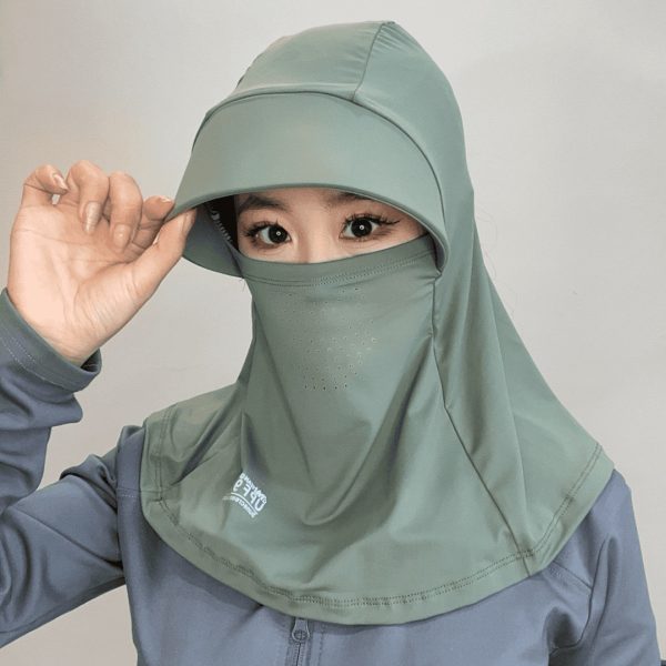 Full face sun hat for children, summer sun hat, UV protection, outdoor cycling, neck protection, face mask, sun hat for men - Image 3