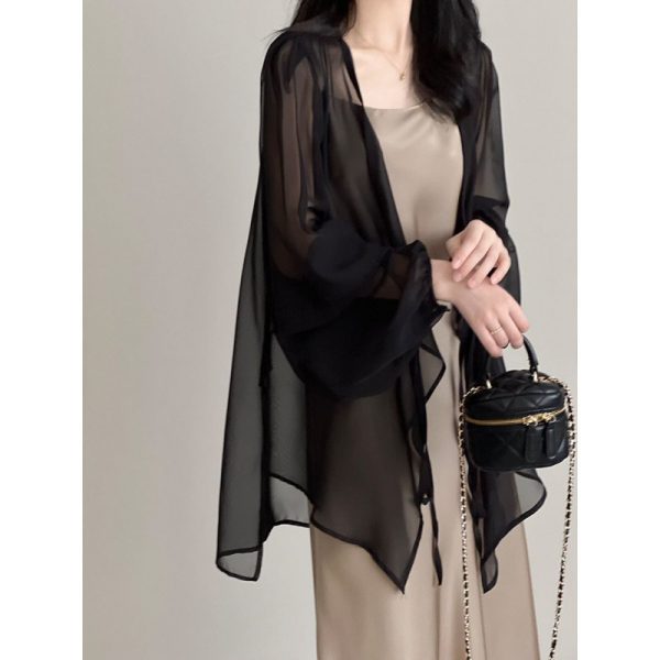 For - The new 2025 Internet celebrity hot new Chinese sunscreen clothing, women's tops, cardigans, thin temperament, loose and breathable sunscreen clothing - Image 2