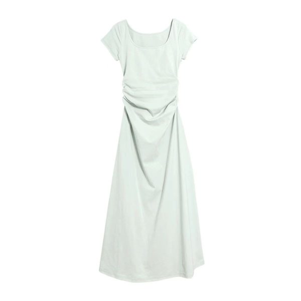 Square Neck Dress Women's Summer 2025 New Royal Sister Style Ten Thousand French Temperament Slim Hip Long Skirt - Image 5