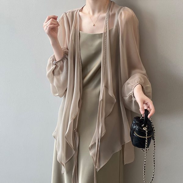 For - The new 2025 Internet celebrity hot new Chinese sunscreen clothing, women's tops, cardigans, thin temperament, loose and breathable sunscreen clothing - Image 3