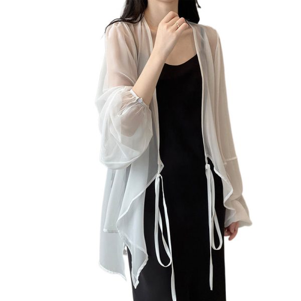 For - The new 2025 Internet celebrity hot new Chinese sunscreen clothing, women's tops, cardigans, thin temperament, loose and breathable sunscreen clothing - Image 5