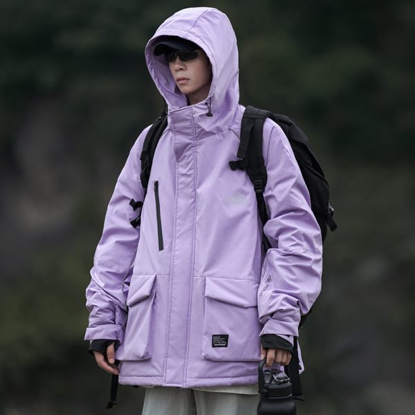 男士登山户外滑雪服防风防水一套装单板双板滑雪裤子加绒保暖潮女 - 图片 3