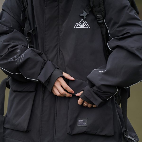 男士登山户外滑雪服防风防水一套装单板双板滑雪裤子加绒保暖潮女 - 图片 4