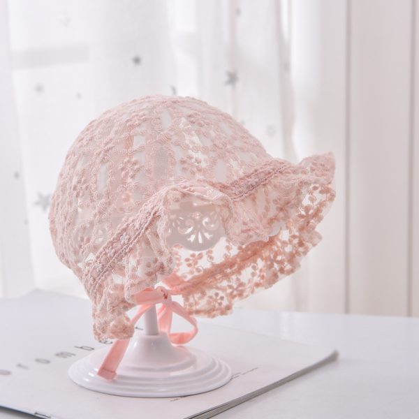2021 New Female Baby Lace Palace Hat Lace Children's Hat Baby Hundred Day Photo Decoration Hat - 图片 4