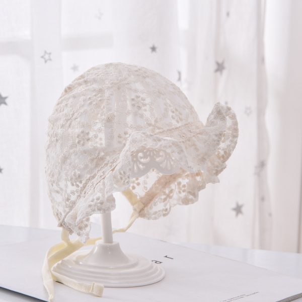 2021 New Female Baby Lace Palace Hat Lace Children's Hat Baby Hundred Day Photo Decoration Hat - 图片 5