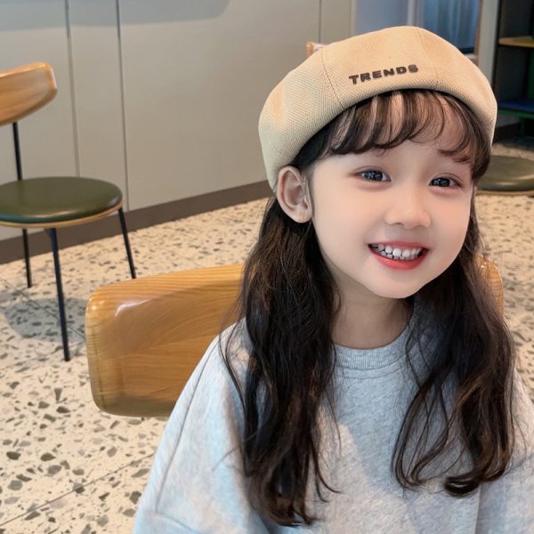 Children's berets, girls' princess hats, painters' octagonal hats, British pumpkin hats, warm autumn and winter baby hats, dome shaped hats - 图片 2