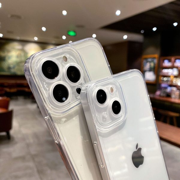 透明なストレートエッジ対応アップル15 ProMaxケースTPUソフトiPhone 11全パッケージシンプル16保護カバー - 图片 2
