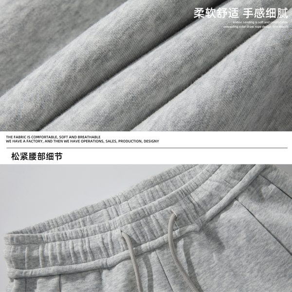 Heavy textured pleated slacks men's 25 autumn new straight loose long pants trendy brand silhouette sports sweatpants - 图片 4