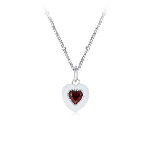 The new all-over 925 silver natural garnet necklace is hearty white epoxy rubber process fashion bead chain plated with 18K gold - 图片 5