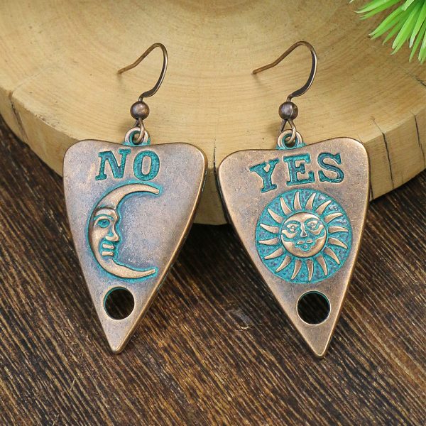 AliExpress New Vintage Earrings YESNO Love Earrings Couple Trend Distressed Earrings Personality Pop Studs - 图片 3