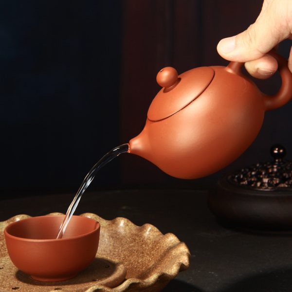 宜兴紫砂茶壶朱泥壶泡茶器功夫茶具170ml,250ml,400ml西施壶家用 - 图片 2