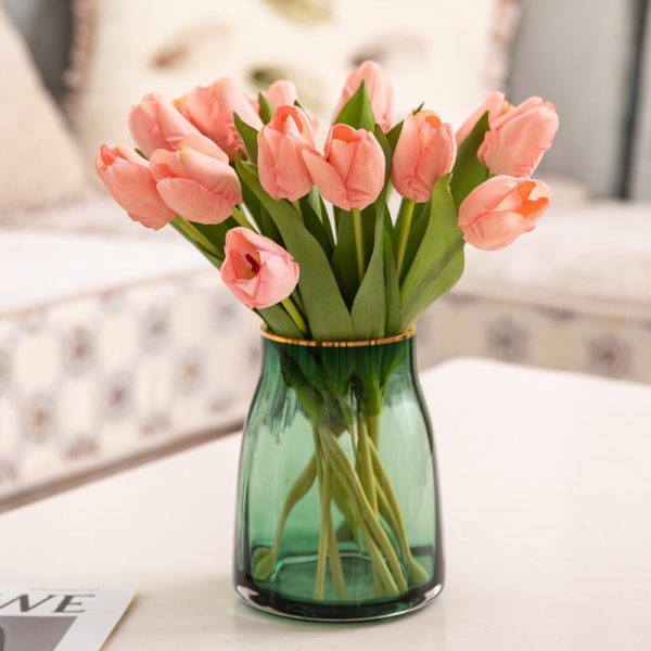 Lan Kwai Fong high-end feel moisturizing tulips Nordic home decoration ornaments fake flowers simulation tulip combination - 图片 2
