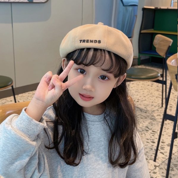 Children's berets, girls' princess hats, painters' octagonal hats, British pumpkin hats, warm autumn and winter baby hats, dome shaped hats - 图片 4