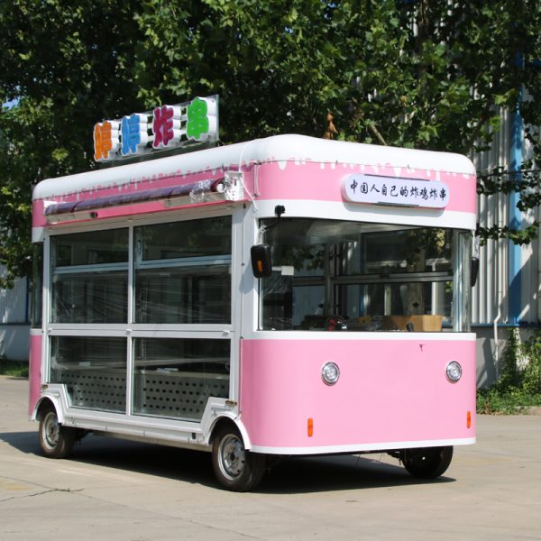 Special electric four-wheeled snack truck for stalls, mobile lo-mei fried skewers, barbecue truck, commercial three-wheeled multi-functional block dining car - 图片 3