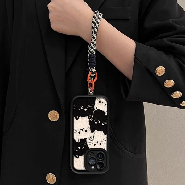 かわいい猫用アップル15 promax携帯ケース16 pro仔羊の皮iphone 14 plus保護カバーX - 图片 3