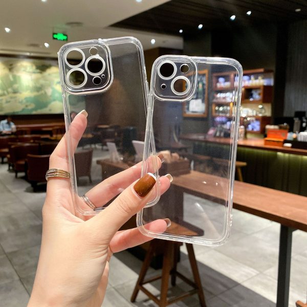 透明なストレートエッジ対応アップル15 ProMaxケースTPUソフトiPhone 11全パッケージシンプル16保護カバー - 图片 4