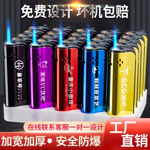 Metal direct punch lighter, customized free design logo, used in hotels, foot massage, KTV, etc - 图片 2