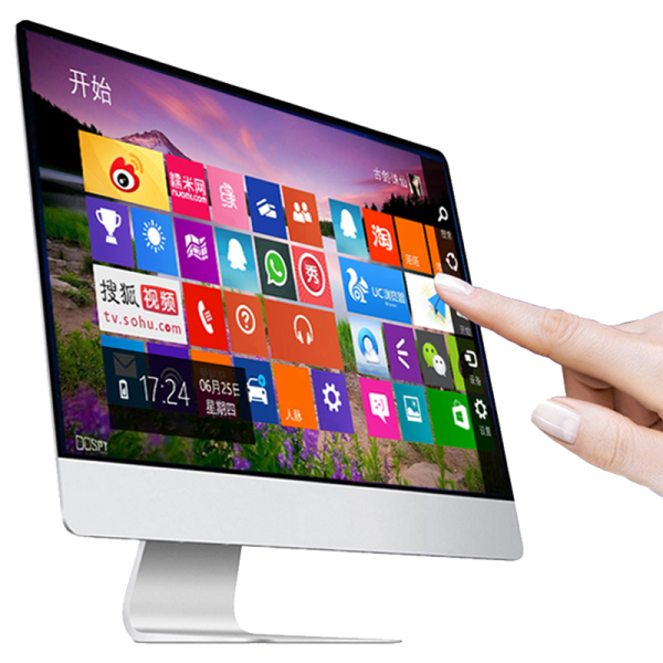 win7+ Android touch screen all-in-one computer 19-27 inch desktop wall-mounted smart cashier inquiry touch computer - 图片 5