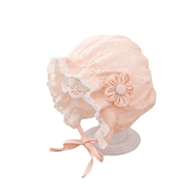 New Baby Hats Spring and Autumn New Baby Girl Princess Hats Lace Fishing Hats Sunscreen Cute Pot Hats Trendy - 图片 5