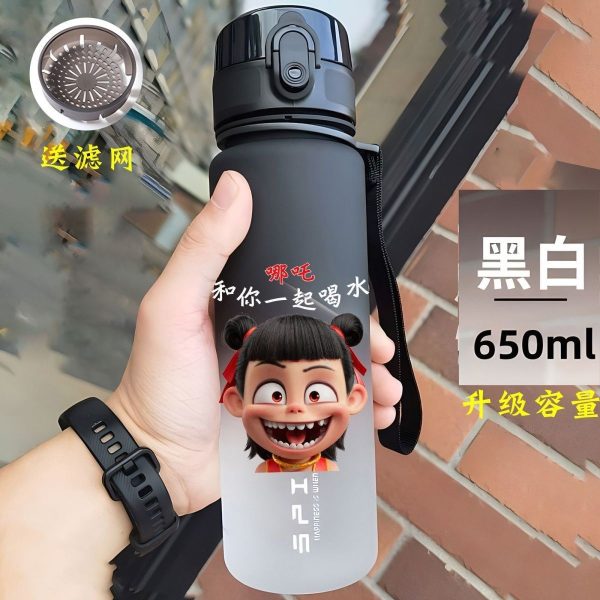 ナココップ魔童海水通学食品級プラスチックカップ夏に水コップを直接飲む男女学生がコップを手にする - 图片 3