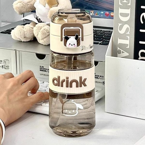 夏のコップ学生用ストロー携帯大容量プラスチック落下防止女子高容貌値通学専用シンプルキッズ