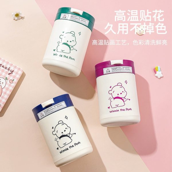 高ルックスの小熊ストローカップかわいいコップ家庭用学生グラスコーヒーカップ - 图片 2