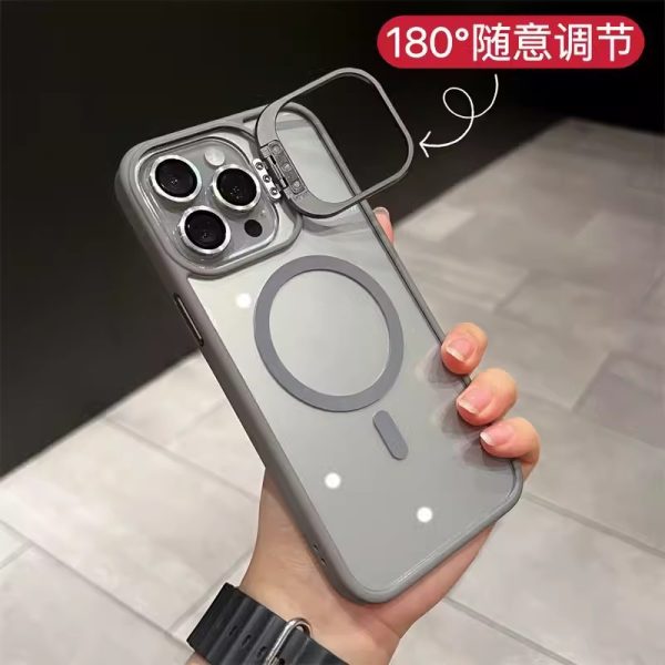 適用アップル17携帯ケース16磁気吸引U 1ホルダーレンズフィルム付きiPhone 14 promaxPC保護カバー11 - 图片 3