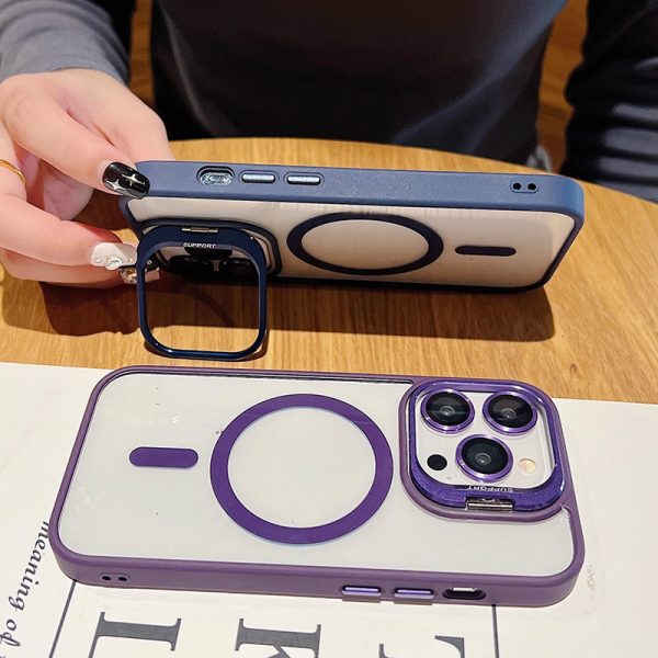 適用アップル17携帯ケース16磁気吸引U 1ホルダーレンズフィルム付きiPhone 14 promaxPC保護カバー11 - 图片 4