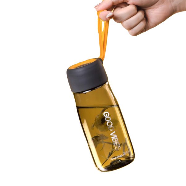 ティーフラワーウォーターカップお茶を入れるタンブラー520 mlプラスチック取手透明カップ運動付き手ぶら旅行050035 - 图片 5