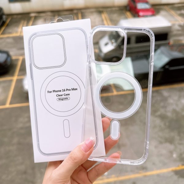 Magsafe磁気吸引式携帯ケース適用アップル16透明アクリル13 proフルパックiPhone 15ハードケース - 图片 2