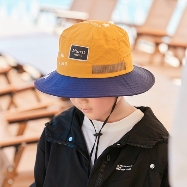 Children's Hat Summer New Quick drying Sunscreen Fisherman's Hat with Adjustable Large Eaves for Large Children, Cross border Amazon for Foreign Trade - 图片 4