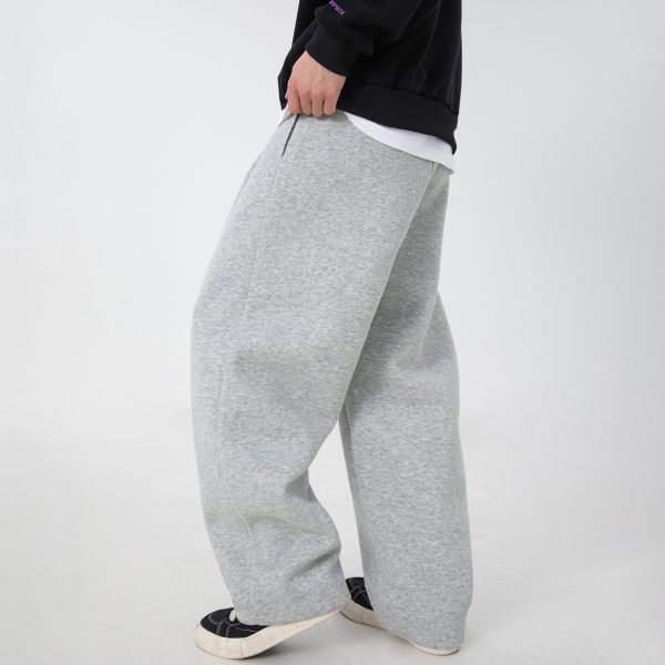 Heavy textured pleated slacks men's 25 autumn new straight loose long pants trendy brand silhouette sports sweatpants - 图片 3