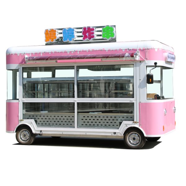 Special electric four-wheeled snack truck for stalls, mobile lo-mei fried skewers, barbecue truck, commercial three-wheeled multi-functional block dining car - 图片 5