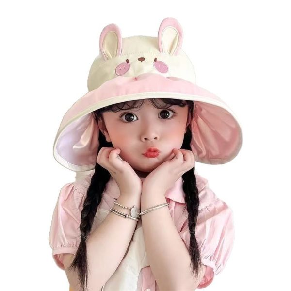 Large eave fan hat for summer girls, UV resistant sun hat, empty top sun hat, foldable men's thin baby hat - 图片 5