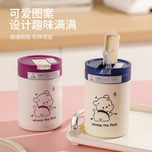 高ルックスの小熊ストローカップかわいいコップ家庭用学生グラスコーヒーカップ