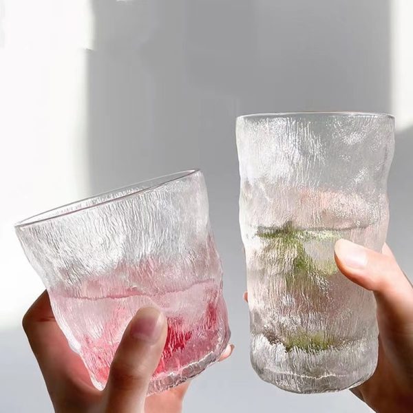 高容貌値ins風氷河杯簡単朝食カップ牛乳カップジュースカップガラスコップ家庭用水コップ - 图片 3
