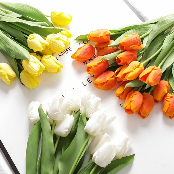 Lan Kwai Fong high-end feel moisturizing tulips Nordic home decoration ornaments fake flowers simulation tulip combination - 图片 3
