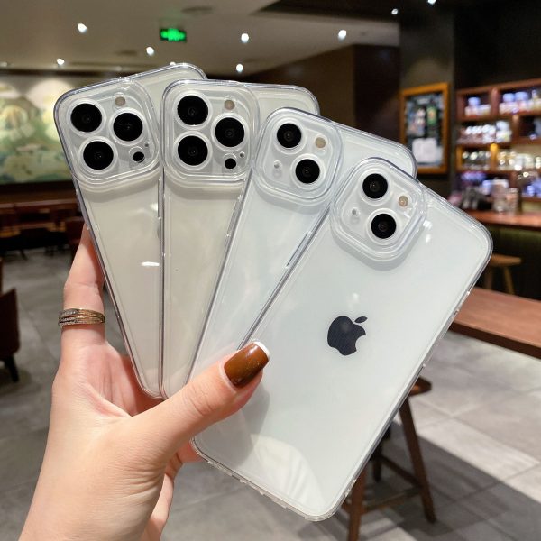 透明なストレートエッジ対応アップル15 ProMaxケースTPUソフトiPhone 11全パッケージシンプル16保護カバー - 图片 3