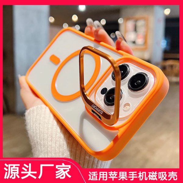 適用アップル17携帯ケース16磁気吸引U 1ホルダーレンズフィルム付きiPhone 14 promaxPC保護カバー11 - 图片 2